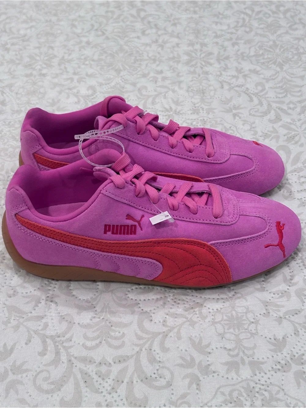 Puma Speedcat OG Casual Shoes Women’s 7.5 Pink Pixel Glowing Red Leather - NWT